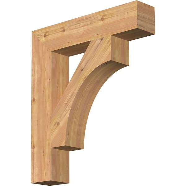 Ekena Millwork Westlake Block Smooth Bracket, Western Red Cedar, 5 1/2"W x 28"D x 32"H BKT06X28X32WTL05SWR - main